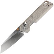 Vosteed A3509 Parallel Tanto CrossBar Lock Knife Arctic Titanium Handles