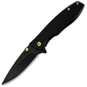 ElitEdge 10A125BK Black Linerlock Knife A/O Black Handles