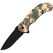 Falcon KS1510AR Black Crossbar Lock Knife A/O Camo Handles