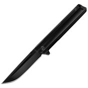 ElitEdge 10A115BKB Black Linerlock Knife A/O Black Aluminum Handles