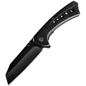 ElitEdge 10A88BK Black Finish Linerlock Knife A/O Black Handles