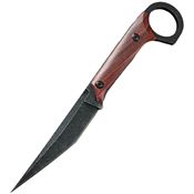 ElitEdge 20691WD Black Stonewash Fixed Blade Knife Wood Handles