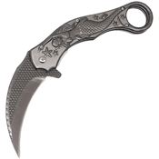 ElitEdge 10A120GY Mermaid Karambit Linerlock Knife Gray Handles