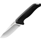 Gerber 1074142 Large Moment Bead Blast Fixed Blade Knife Black Rubber Handles