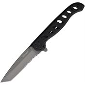 Gerber 1074252 EVO MID Grey TiNi Tanto Linerlock Knife Black Anodized Aluminum Handles