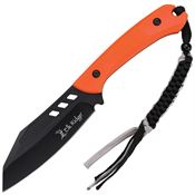 Elk Ridge FIX121OR Black Fixed Blade Knife Green Nylon Handles