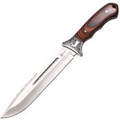 Elk Ridge FIX122 Fixed Blade Knife Brown Wood Handles
