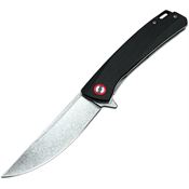 ElitEdge 10B013BK Stonewash Tool Linerlock Knife Black Micarta Handles