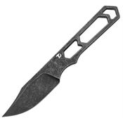 Dreamtech 4039B Black Stonewash Clip Point Neck Knife
