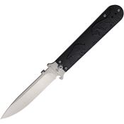 Daggerr 2402BBKSW Peremen Zubry Stonewash Linerlock Knife Black Handles