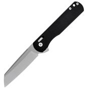 Dreamtech 4253B Bead Blast D2 Sheepsfoot Axis Lock Knife Black G10 Handles