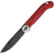 Daggerr 2401RDBW Peremen Mys Black Stonewash Linerlock Knife Red Handles