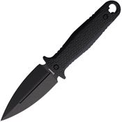 Daggerr CBTFBKBW Combat Dagger Black Stonewash Fixed Blade Knife Black Handles