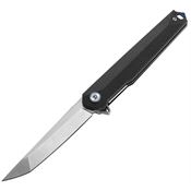 Dreamtech 3395GB Satin Tanto Linerlock Knife Black G10 Handles