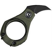 Civivi 230384 Pyrus Black Stonewash Utility Slip Joint Knife OD Green G10 Handles