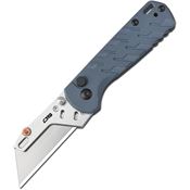 CJRB 1967BU Boxer Button Lock Knife Blue G10 Handles