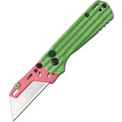 CJRB 1967WM Boxer Button Lock Knife Melon G10 Handles
