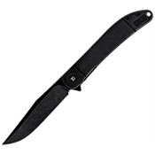 Dreamtech 4366B Black Stonewash D2 Clip Point Framelock Knife Black Stonewash Titanium handles