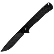 Dreamtech 4369B Black Stonewash VG10 Clip Point Framelock Knife Black Titanium Handles