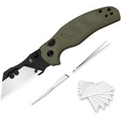 Kizer 348829JSA2 C01C Uti 1 Button Lock Knife Grn