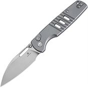 Bestech MK15B Vector Stonewash Button Lock Knife Gray Handles
