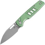 Bestech MK15C Vector Bead Blast Button Lock Knife Green Handles