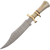 Damascus 1418 Bone Collector Bowie