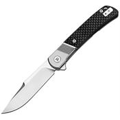 Dreamtech 4368C Bead Blast VG10 Drop Point Framelock Knife Titanium/Carbon Fiber Handles