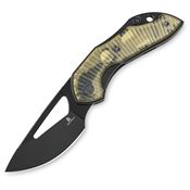 Bestech MK17E Bestechman Triassic Black Linerlock Knife Clear Ultem Handles