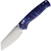 Defcon 024BL Artifact Satin Sheepsfoot Axis Lock Knife Blue Handles
