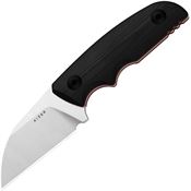 Kizer 1085A1 Snick Satin Sheepsfoot Fixed Blade Knife Black G10 Handles