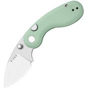 Kizer V2742A4 Microbe Satin SandVik Drop Point Button Lock Knife Green G10 Handles
