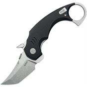 Kubey 439A Jaw Karambit Sand Blast SandVik Tanto Linerlock Knife Black G10 Handles
