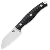 Bestech FK07A Heidi Blacksmith 3 Satin Sheepsfoot Fixed Blade Knife Black G10 Handles