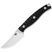 Bestech FK08A Heidi Blacksmith 3 Satin Trailing Point Fixed Blade Knife Black G10 Handles