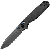 Kizer V3789A1 Pokiman Grey Stonewash Drop Point Clutch Lock Knife Black Canvas Micarta Handles