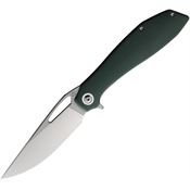 Luft Concepts FA201 BXTR Satin D2 Tool Linerlock Knife OD Green G10 Handles