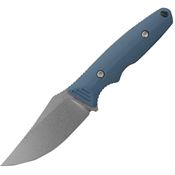Vosteed D0405 H-Back Stonewash Clip Point Fixed Blade Knife Blue G10 Handles