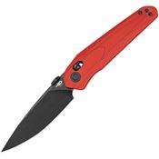 Bestech G67H Mothus Black Crossbar Lock Knife Red G10 Handles