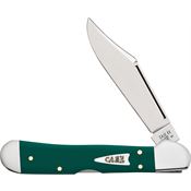 Case XX 64534 Mini Copperlock Knife Spruce Green Smooth Synthetic Handle