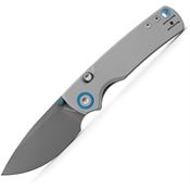 Vosteed A2612 Porcupine Gray Drop Point Top Linerlock Knife Gray G10 Handles