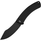Civivi 240791 Outlaw Muk Black Stonewash Button Lock Knife Black G10 Handles