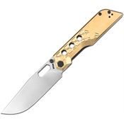 Artisan 1878PBR Beest Linerlock Knife Brass Handle