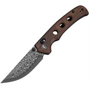 Civivi 24020CDS1 Damascus Noctis Crossbar Lock Knife Wood Handles