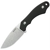 Kubey 467A TLB I Stonewash SandVik Drop Point Fixed Blade Knife Black G10 Handles