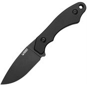 Kubey 467B TLB I BlackWash SandVik Drop Point Fixed Blade Knife Black G10 Handles