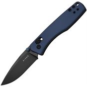 Kizer V3774A3 Aegis Black DLC Drop Point Clutch Lock Knife Blue Aluminum Handles