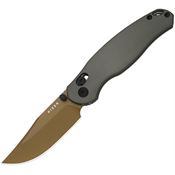 Kizer V3780A2 Phoca CC PVD Clip Point Clutch Lock Knife Grey Aluminum Handles