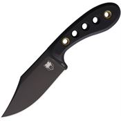 Cobratec PBWG10 Black Pocket Bowie Fixed Blade Knife Black G10 Handles