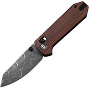 Civivi 23073BDS2 Damascus Yonder Crossbar Lock Knife Wood Handles